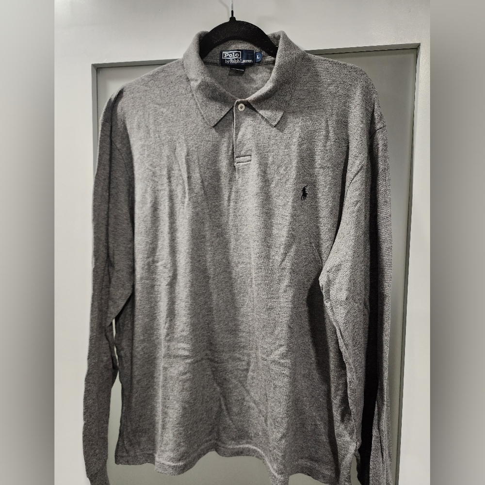 Polo By Ralph Laurent 100% Cotton Classic Grey Polo Size L